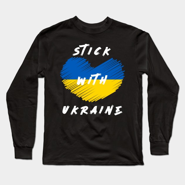 stick  with ukraine Shirt, Support Ukraine Shirt, Stand with Ukraine shirt, Puck Futin Shirt, Ukraine Flag Shirt, Ukranian Shirt, Ukraine Gifts Long Sleeve T-Shirt by black lynx